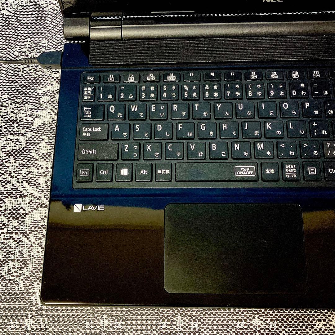 大容量1TB✨NECノートパソコン 艶のある黒 初心者さん向けDVD カメラ