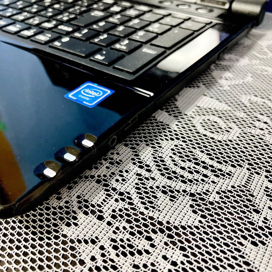 大容量1TB✨NECノートパソコン 艶のある黒 初心者さん向けDVD カメラ