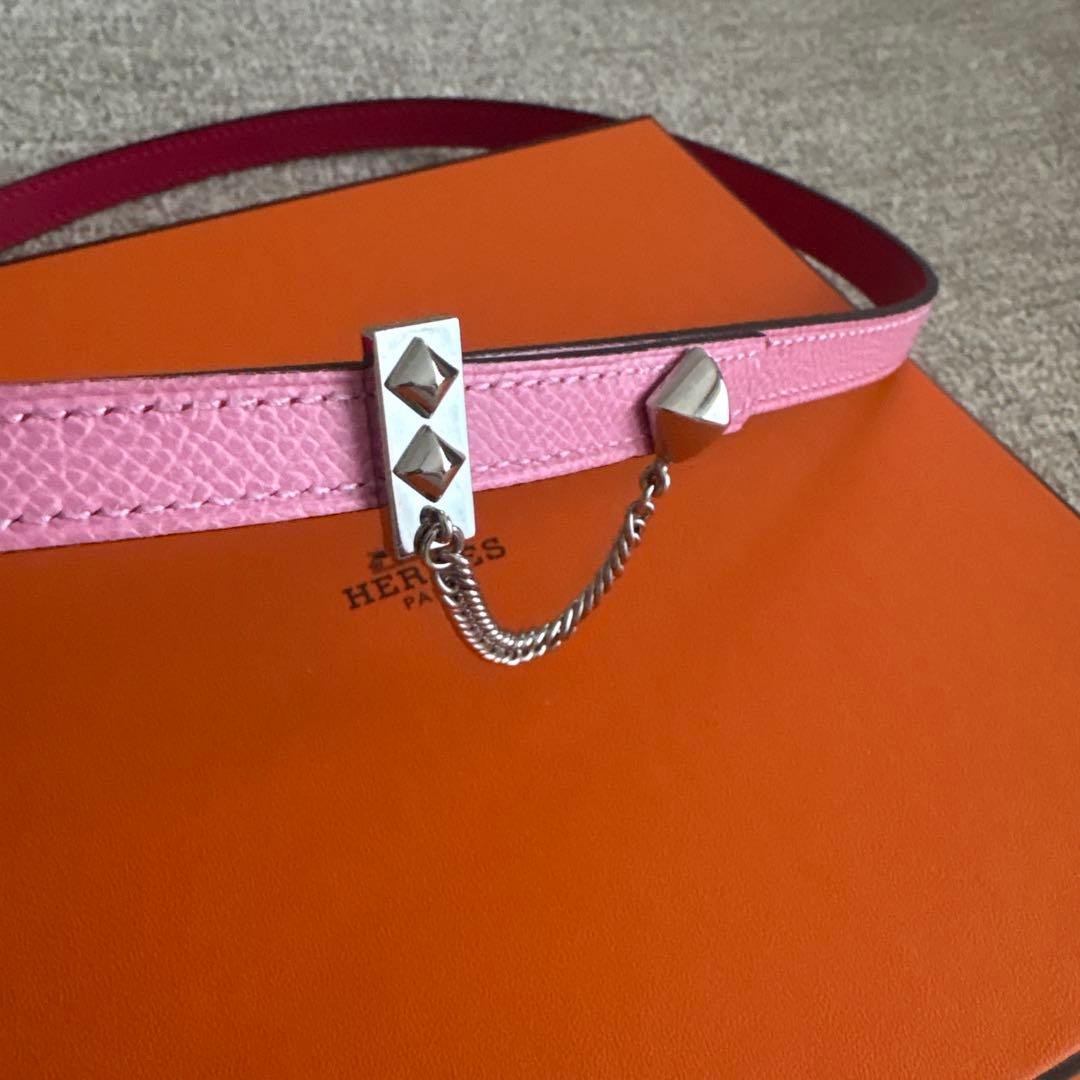 エルメス　ベルト　リバーシブル　コリエドシアン　ピンク　Z刻印