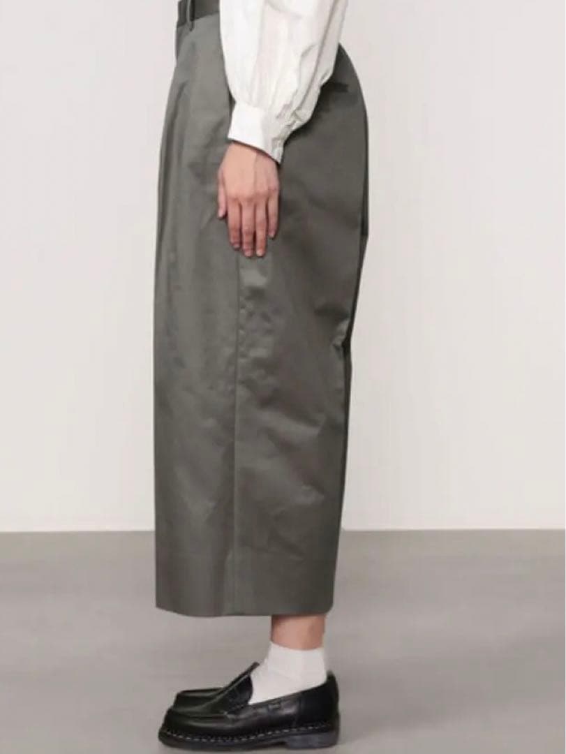 SCYE BASICS サンホアキン　チノ　クロップド　ワイドパンツ　ベージュ