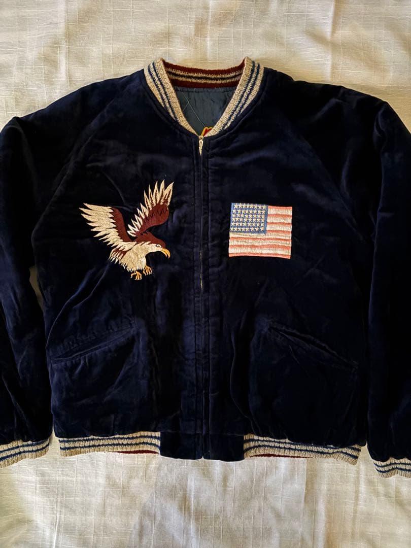 スペシャル 未使用 港商 テーラー東洋 硫黄島 別珍 スカジャン タグ付