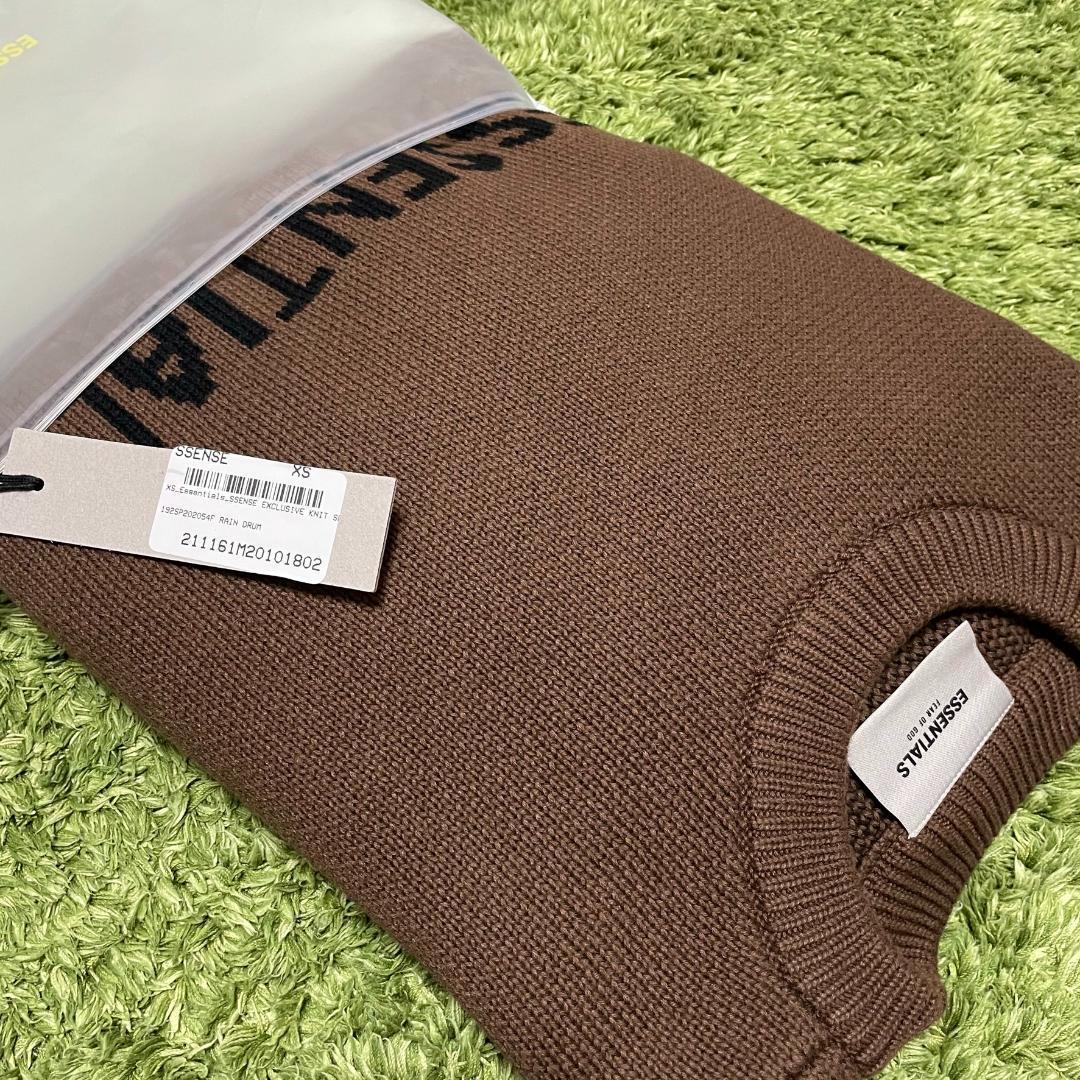 エッセンシャルズ ロゴ セーター ニット SSENSE限定 ブラウン XS