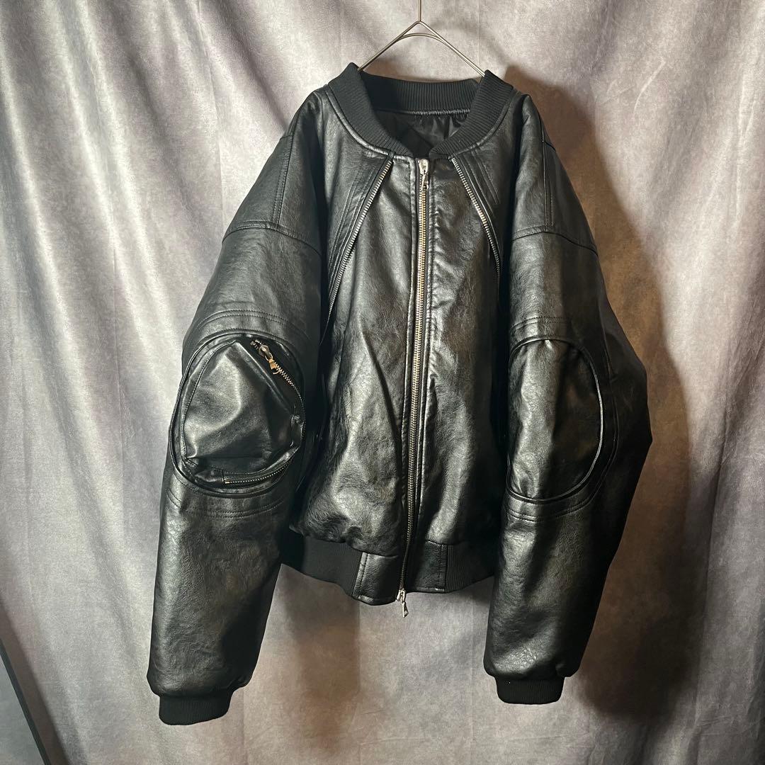 【早い者勝ち】レザー ボンバージャケット