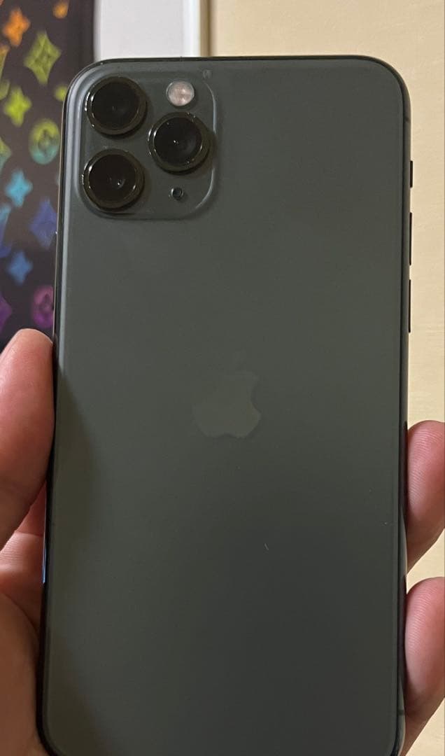 カバー、強化ガラス付きiPhone 11 Proミッドナイトグリーン 256GB