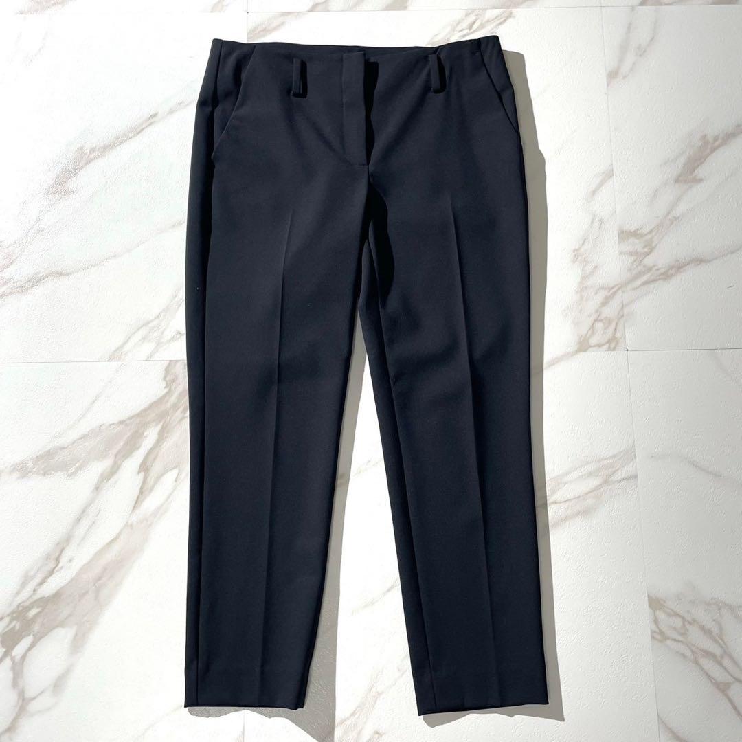 美品✨ セオリー ノーカラージャケット パンツスーツ セットアップ ネイビー