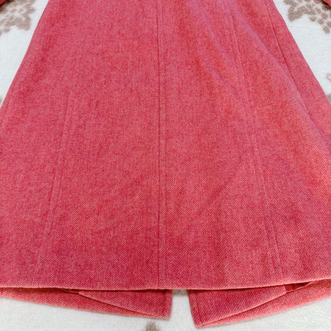 バーバリーブルーレーベル ダッフルコート ロング ウール ノバチェック フード