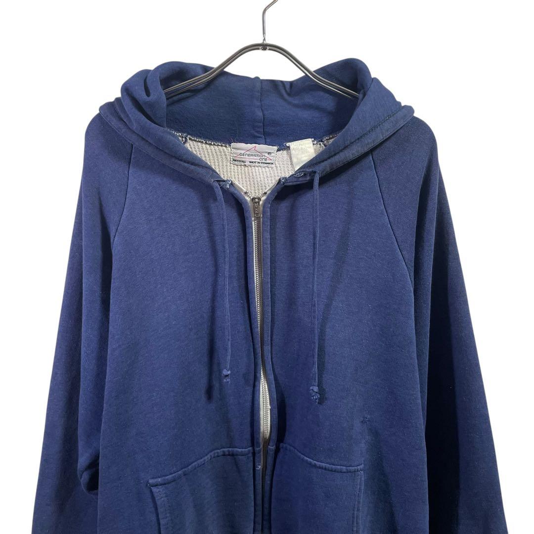 80s ダブルフェイス　ジップパーカー　ルーマニア製　L