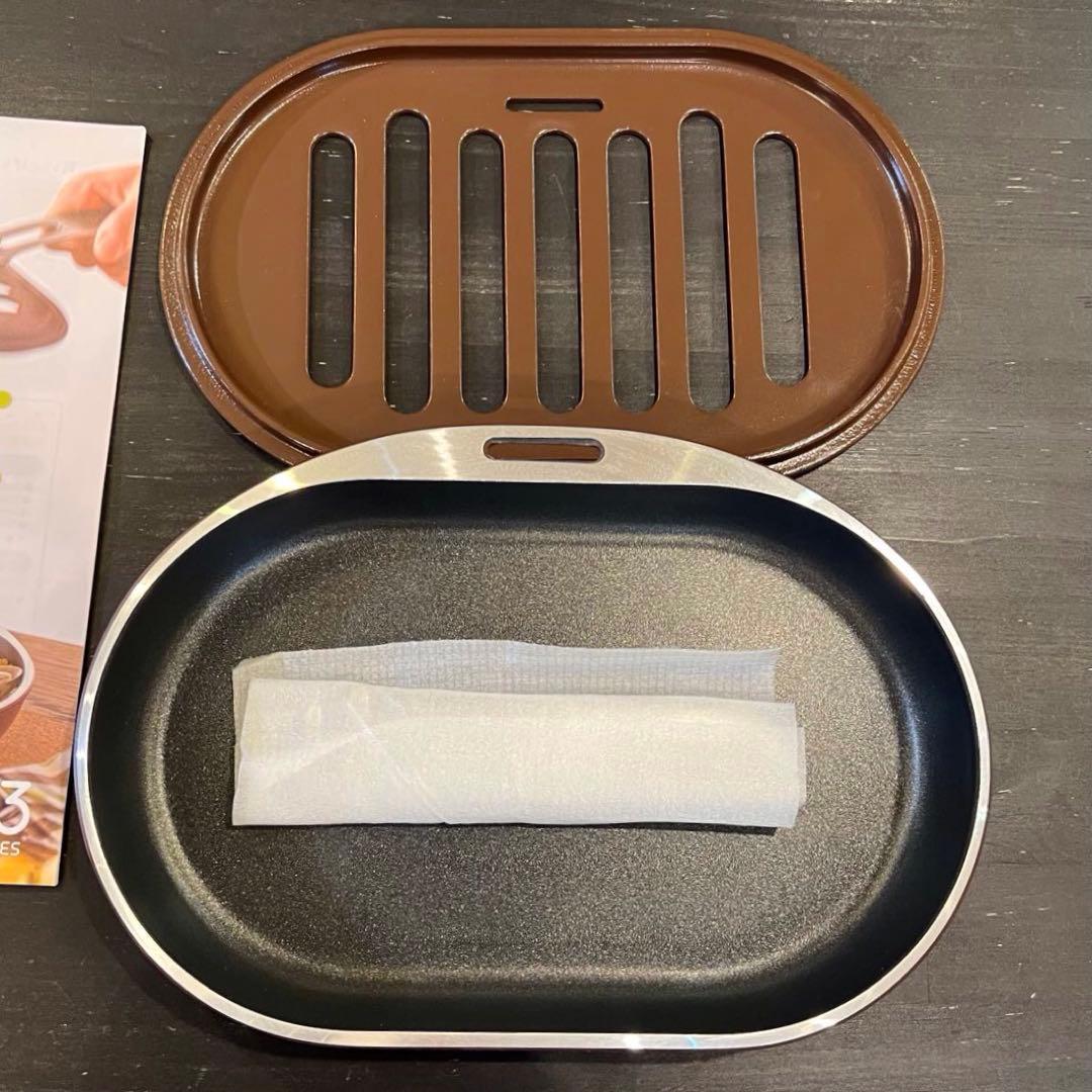 【新品/未使用】アサヒ軽金属 スペースパンワイド グリルフライパン レシピ集付き