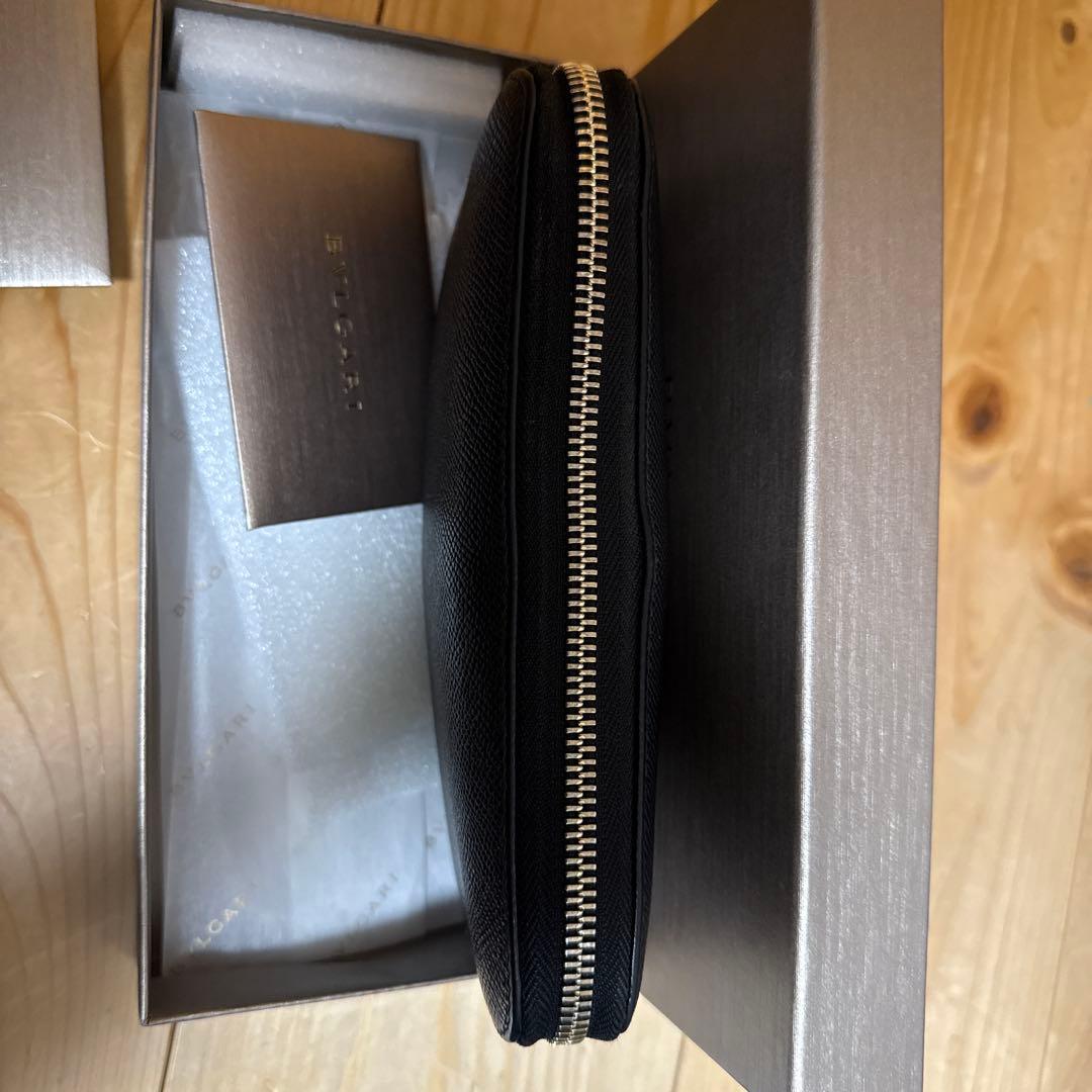 BVLGARI ブルガリ　長財布　ピーゼロワン　ブラック　レザー