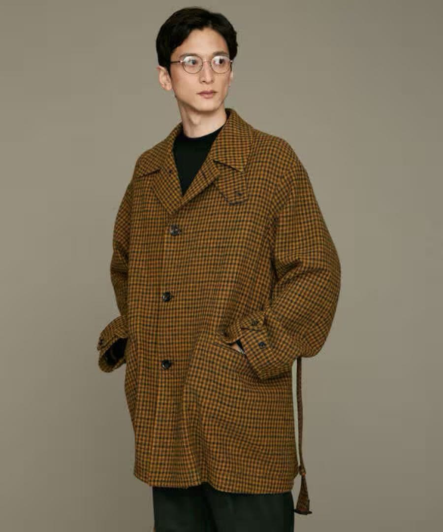 [新品] LB.01/チェックツイードカーコート サイズ M