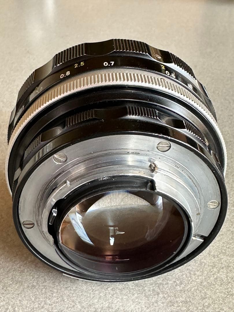 Nikon F2 Photomic 55mm F1.2、説明書、牛革製純正ケース