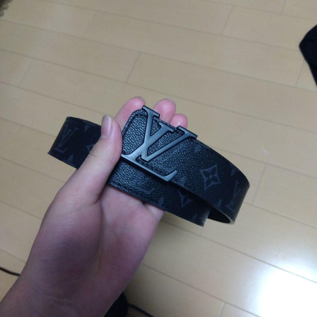 Louis Vuitton ブラックレザーベルト