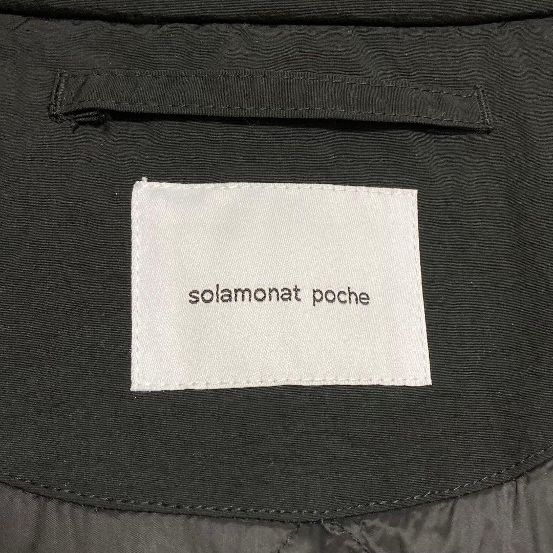 solamonat poche　フーデッドダウンコート　黒　F　ソラモナポッシェ