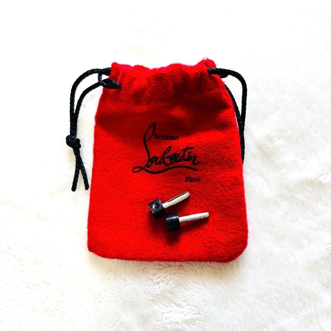 極美品 ルブタン パンプス 37 スタッズ ヒール 黒 レッドソール 購入証明書