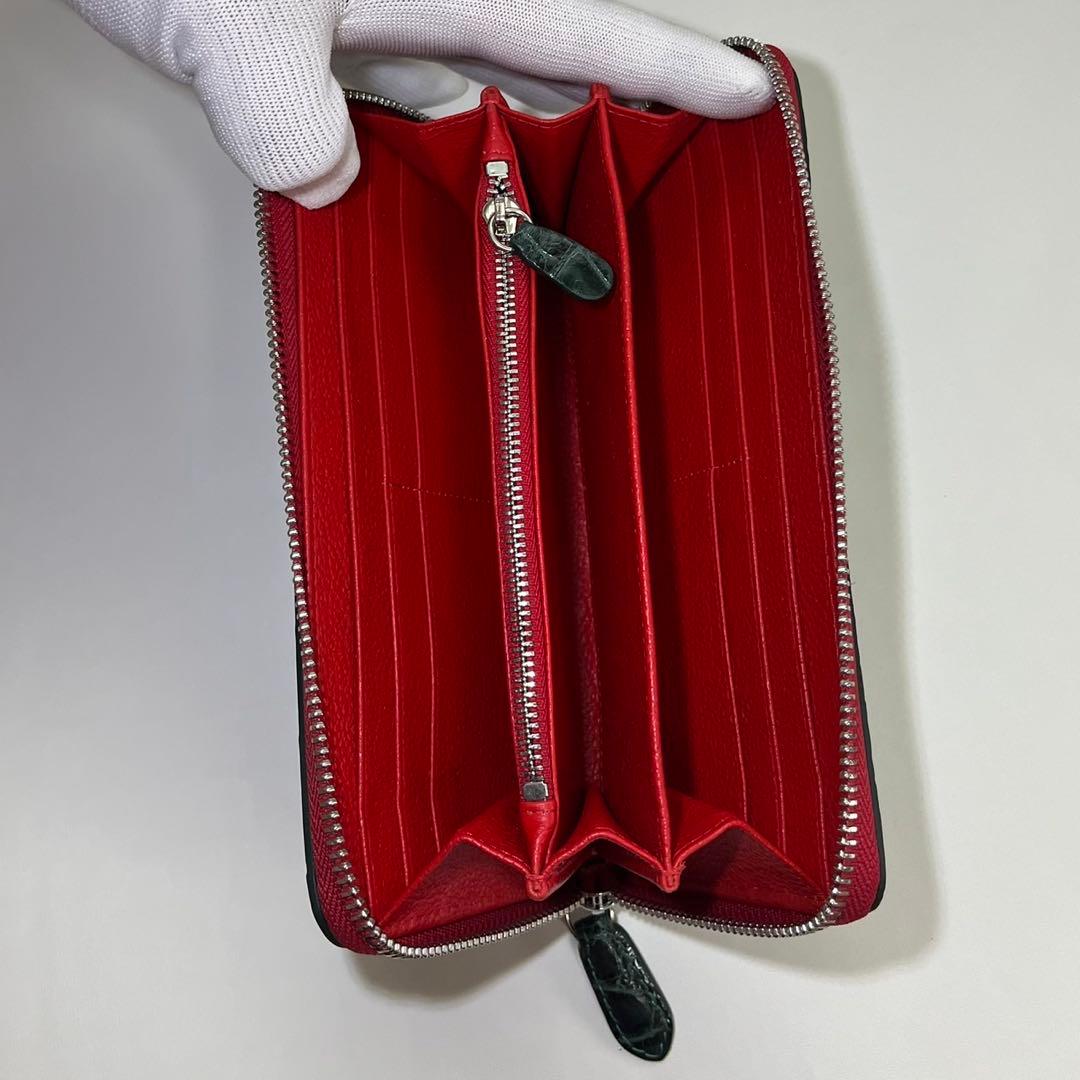 ひこーき【新品・未使用】シャイニングクロコダイル　長財布　シャムワニ