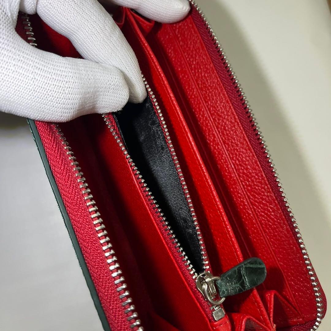 ひこーき【新品・未使用】シャイニングクロコダイル　長財布　シャムワニ