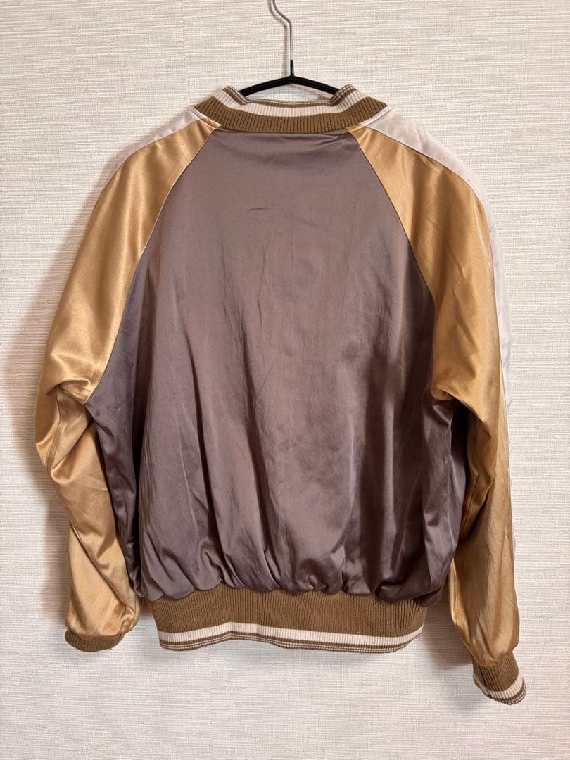 美品【goa】インディアン刺繍/リバーシブル/サテン スカジャン ジ