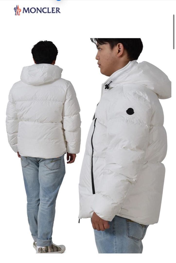専用となります。MONCLER ホワイト ダウンジャケット　メンズ　白