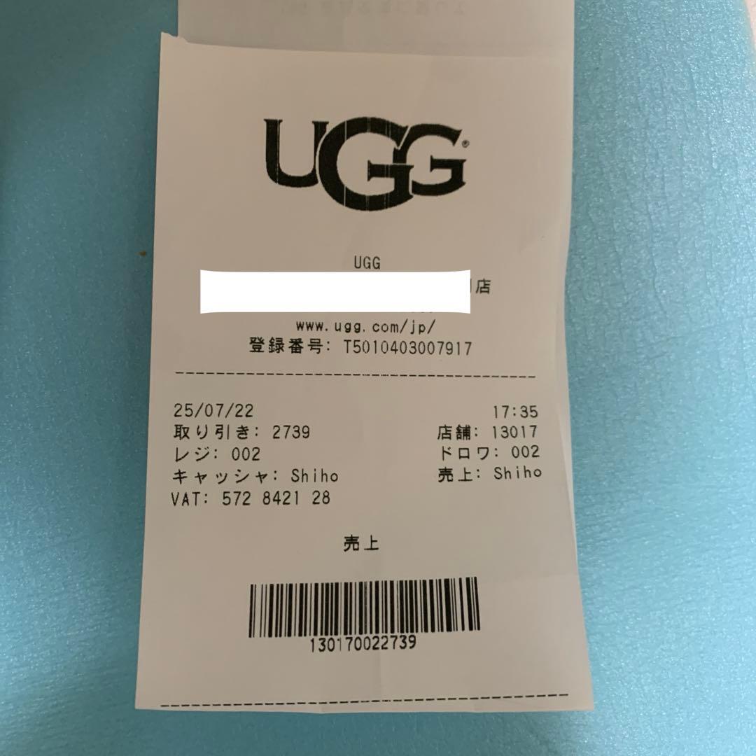 新品未使用 タグ付き UGG 24cm 黒 レインブーツ 長靴 アグ