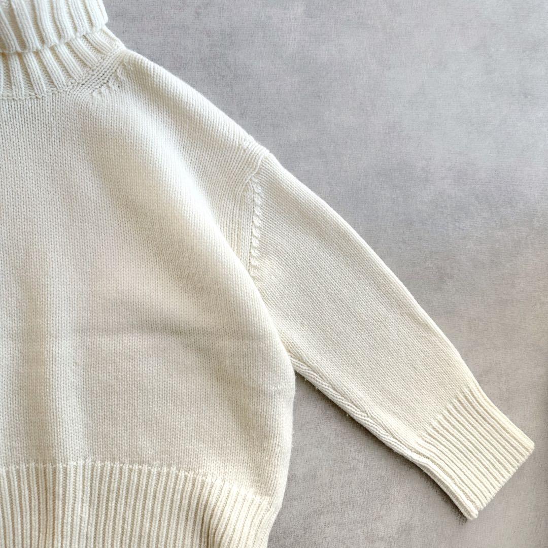 美品▲GALERIE VIE//ファインウールタートルネックプルオーバーニット