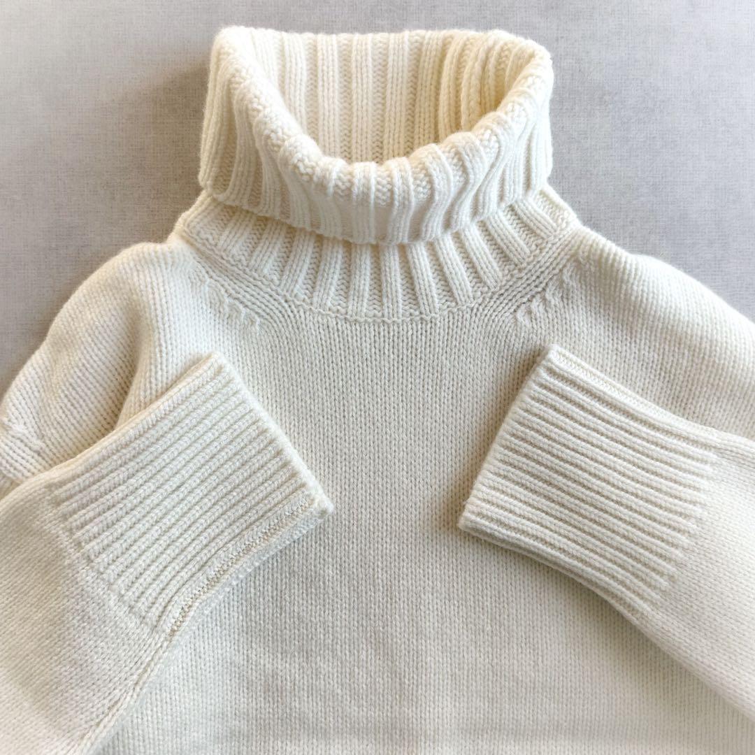 美品▲GALERIE VIE//ファインウールタートルネックプルオーバーニット