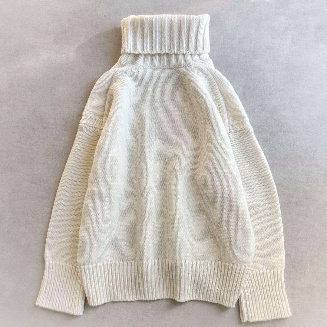 美品▲GALERIE VIE//ファインウールタートルネックプルオーバーニット