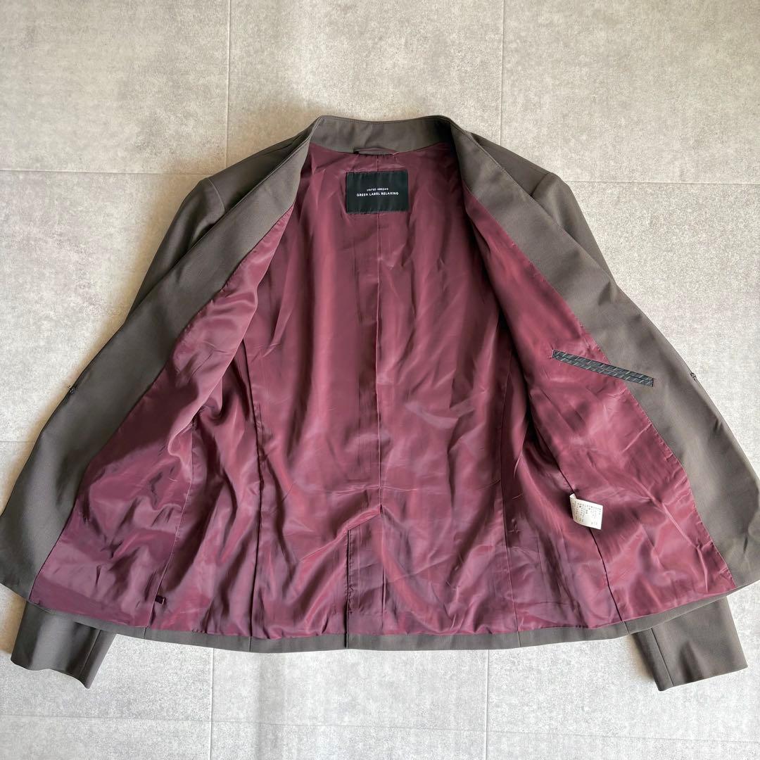 美品✨グリーンレーベルリラクシング カチリラ パンツスーツ 茶 36/34