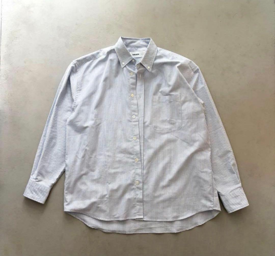 everyone エブリワン　メンズオックスフォード　 ストライプシャツ　M