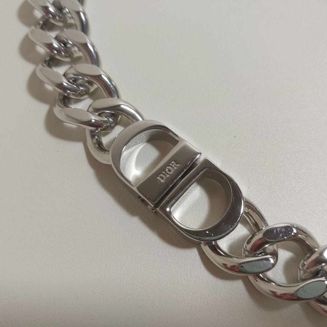 ディオール CD Icon ロゴアイコン チェーンリンク ネックレス シルバー