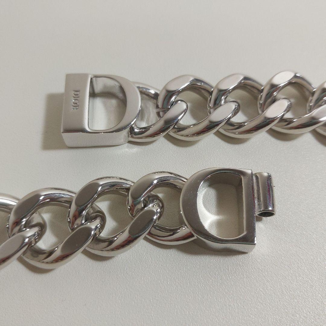 ディオール CD Icon ロゴアイコン チェーンリンク ネックレス シルバー