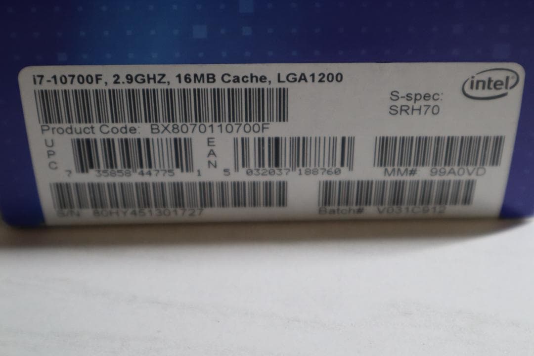 Intel Core i7-10700F CPU LGA1200　ジャンク