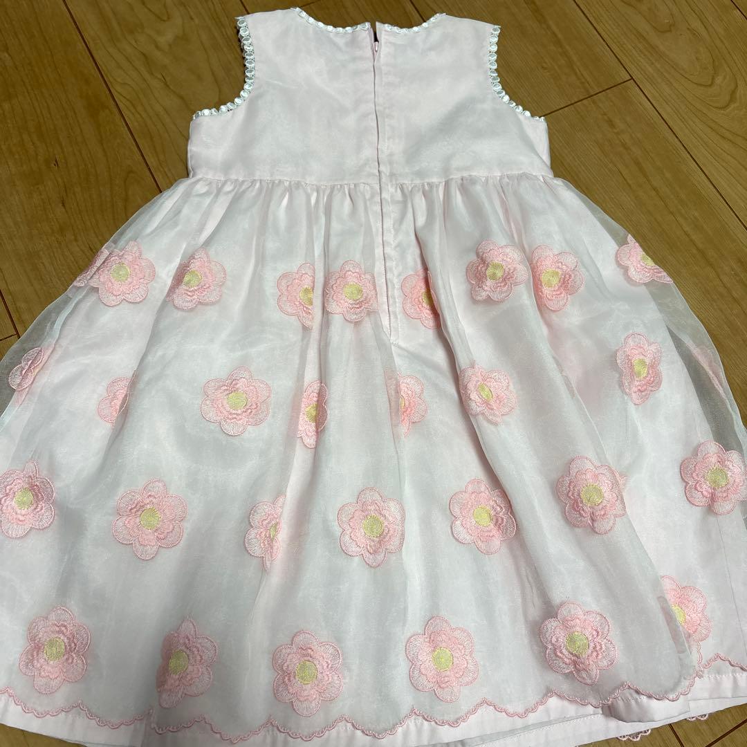 クリーニング済み　チエコサク　ミキハウス　ノースリーブワンピース