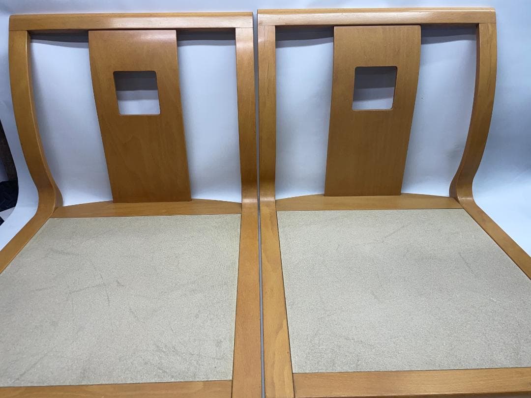 高級座椅子　日本家具　木製　和モダン座椅子 4脚セット 04c24