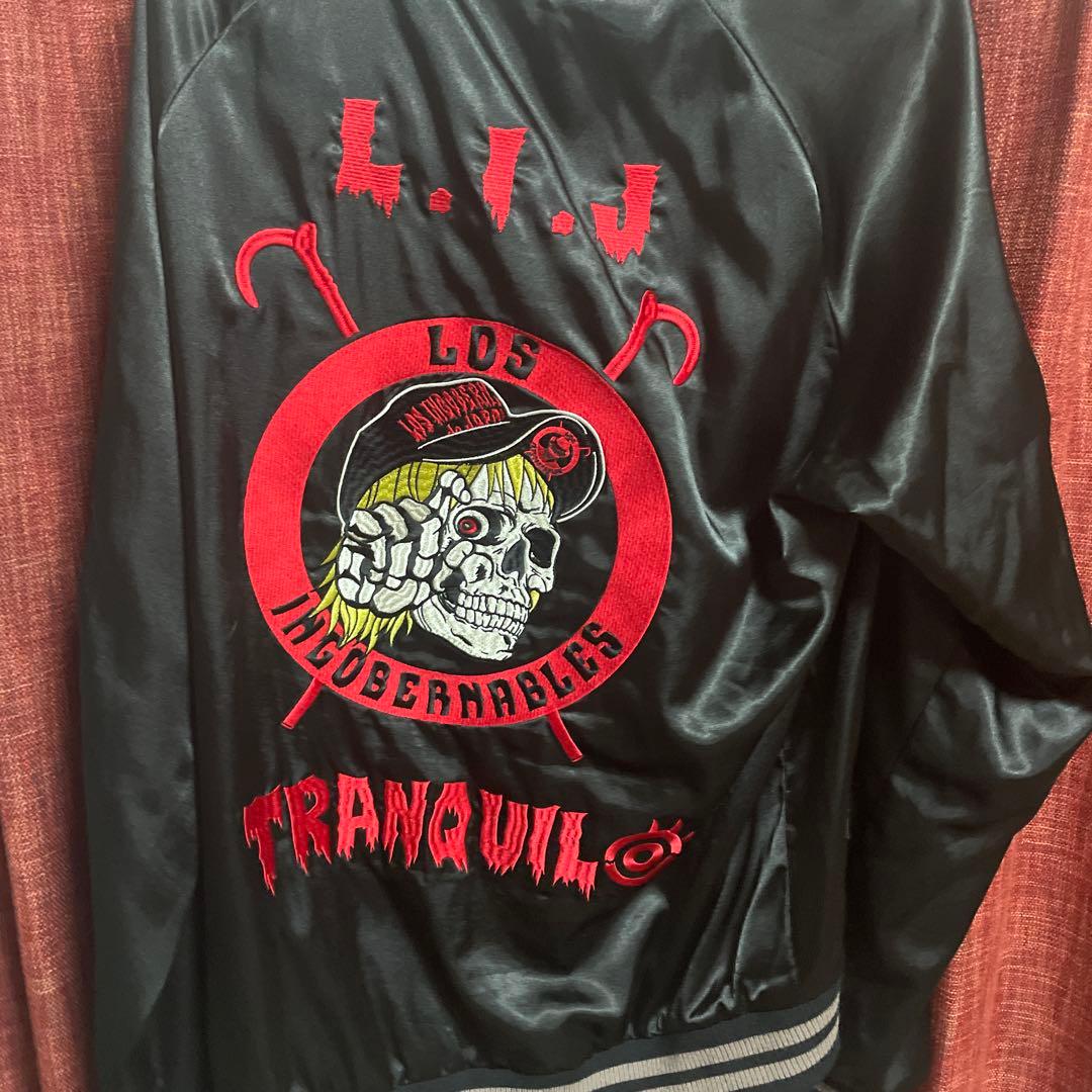 スカジャン ブラック サテン LOS INJOGERNABLES