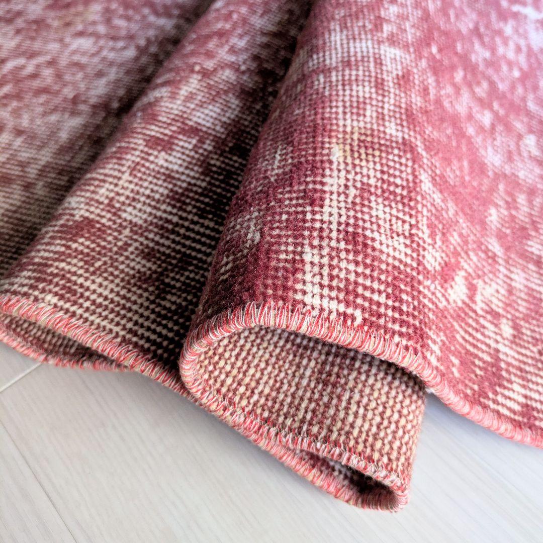 106×150 オーバーダイワンカラー赤　トルコヴィンテージラグ