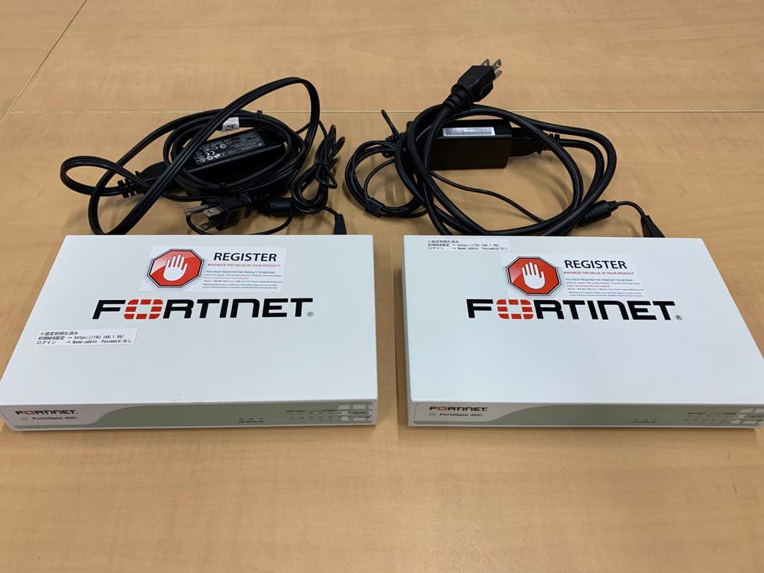 【ジャンク扱い】Fortigate 40C × 2台