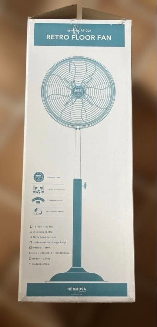 HERMOSA❤️レトロフロアファン 扇風機　アンティークブルー