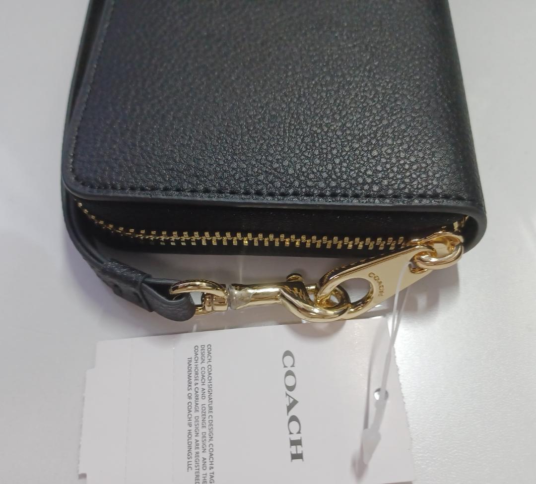 新品 未使用 COACH コーチ ラウンドジップ長財布 あんしん鑑定利用可能