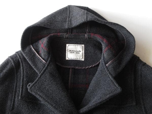 高級 マドモアゼルノンノン ウールカシミヤメルトン ダッフルコート 日本製