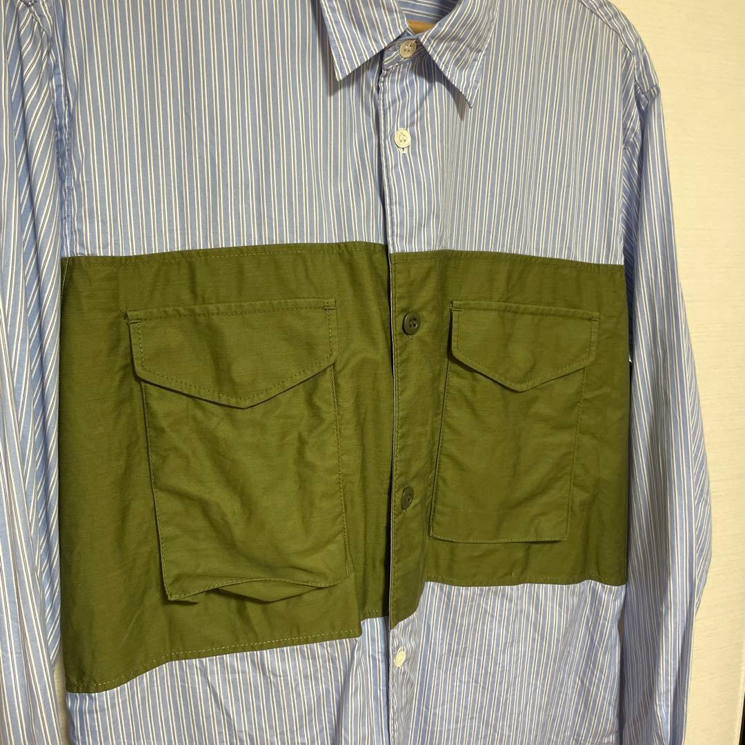 COMME des GARCONS HOMME ミリタリー切り替えシャツ