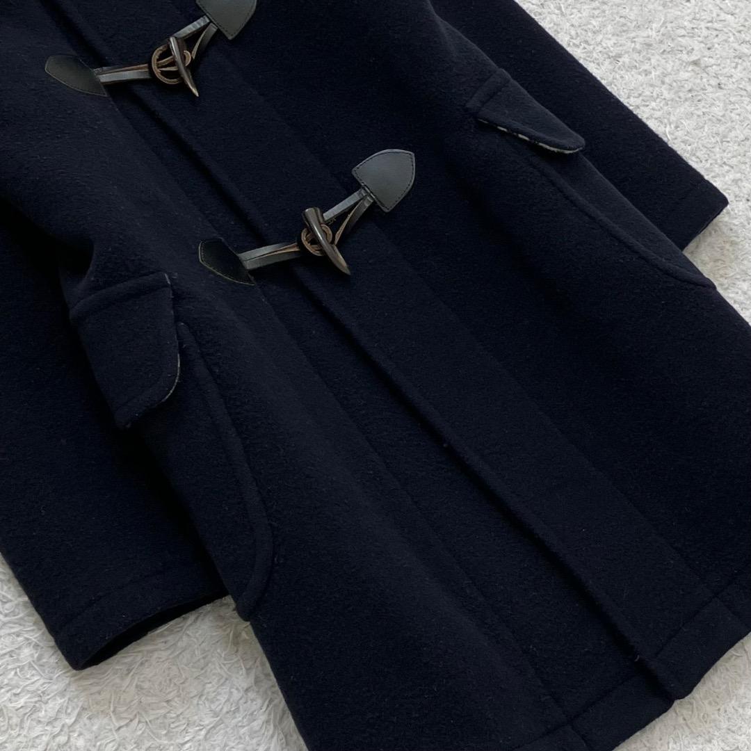 バーバリーロンドン ダッフルコート 130 キッズ ノバチェック 紺 ネイビー