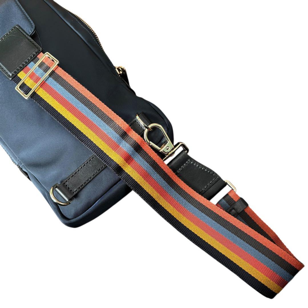 ポールスミス ボディバッグ 新品同様 ナイロン マルチ 紺