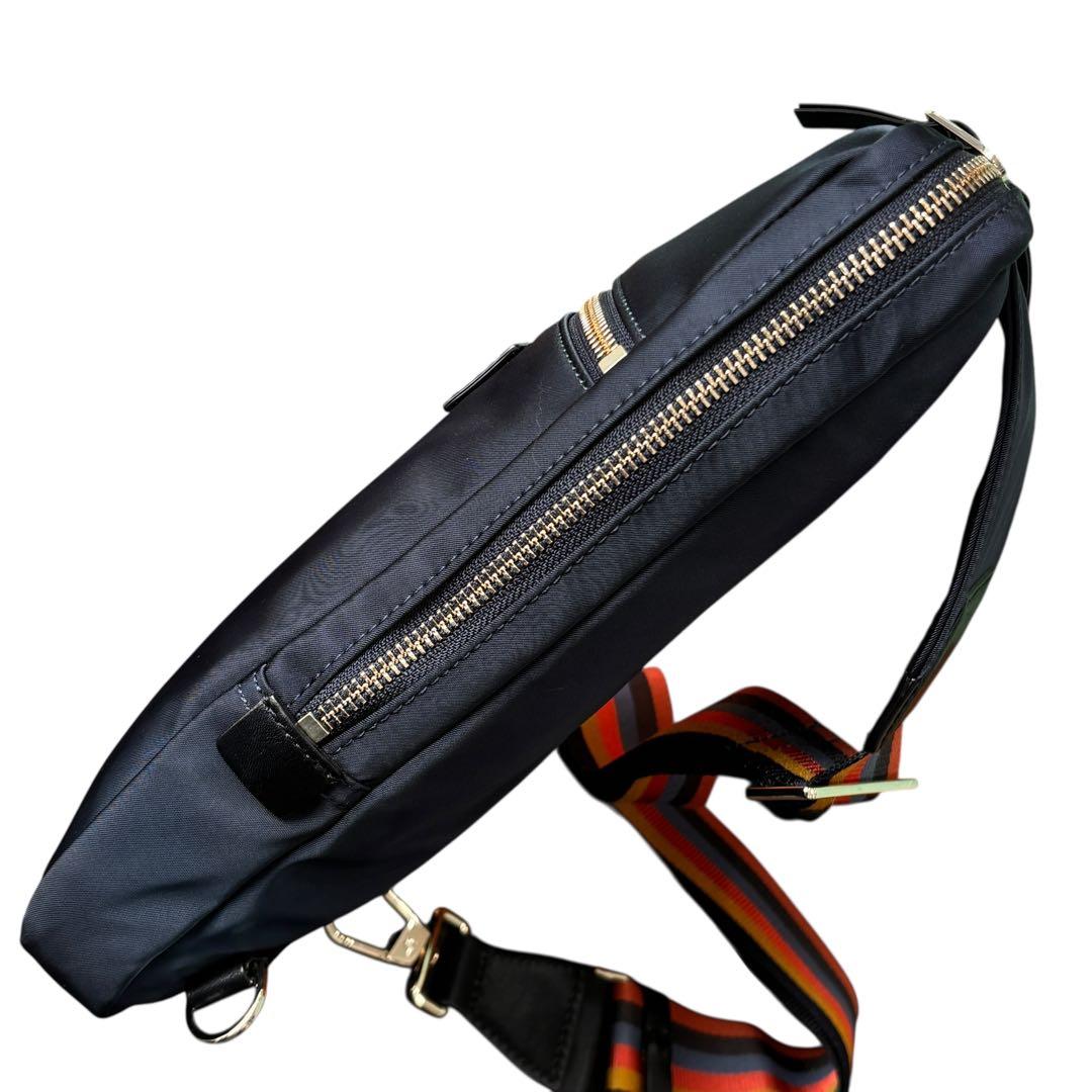 ポールスミス ボディバッグ 新品同様 ナイロン マルチ 紺