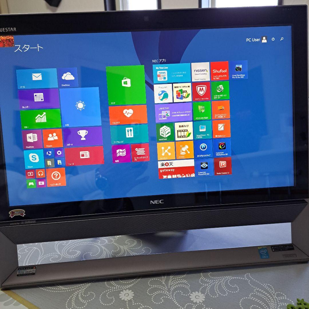 NEC PC-VS570SSB オールインワン/デスクトップ　TVチューナー搭載