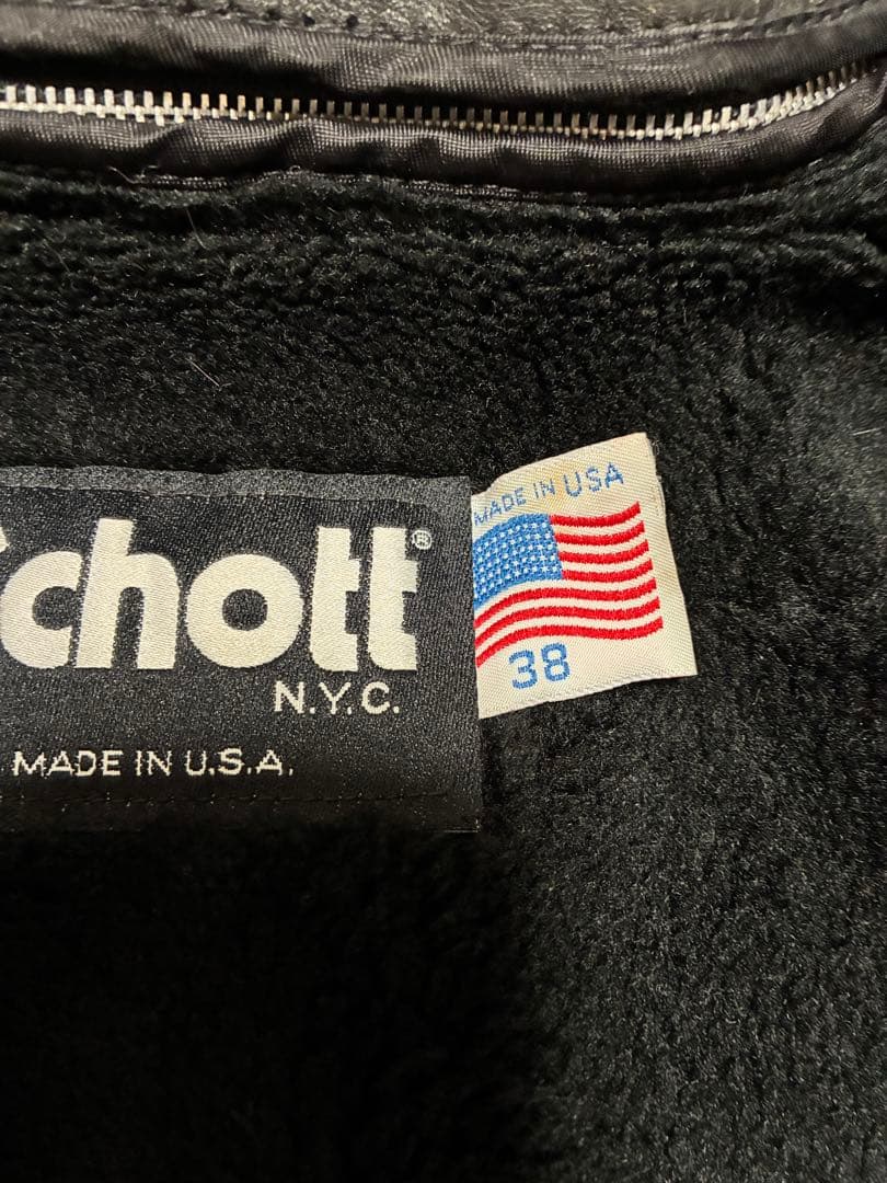 schott 141 シングルライダース（３８）ライナー付き