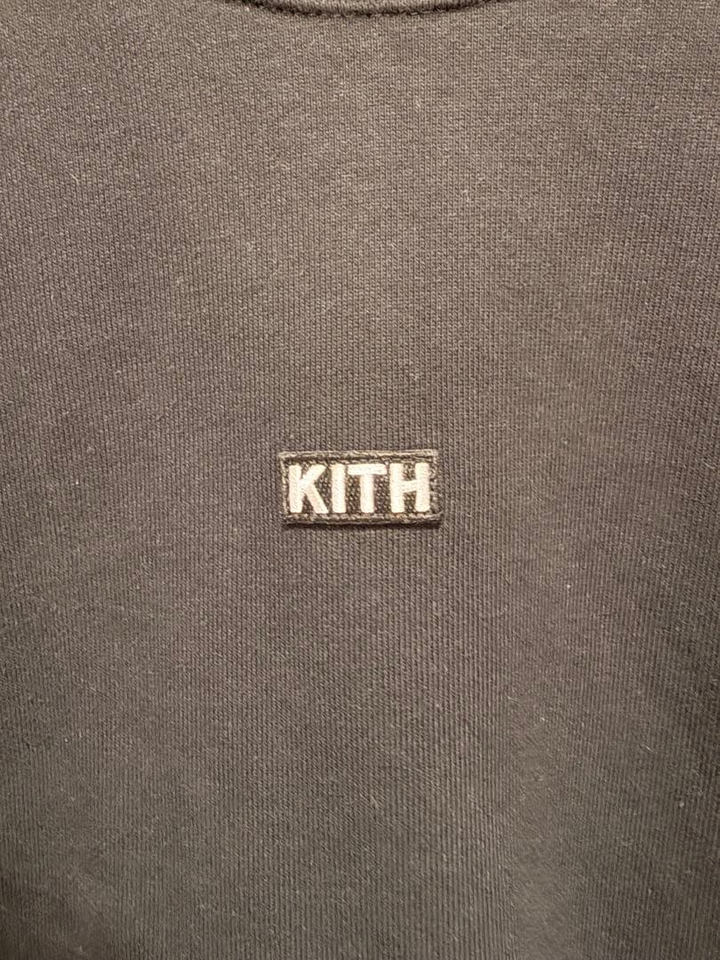 Ｔ*迎様 KITH スモールボックスロゴ ブラック スウェット L