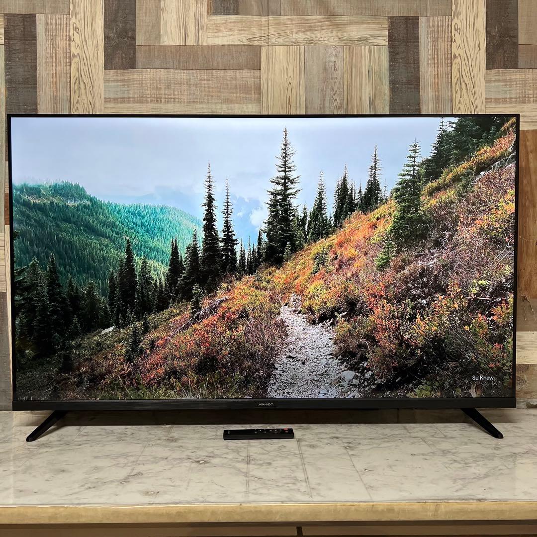 てつや さん受渡2年前購入ジャパンネクスト50型4Kモニタースピーカーリモコン付