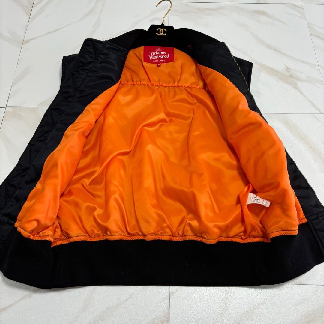 22AW Vivienne Westwood ma1 ベスト　黒　ジャケット