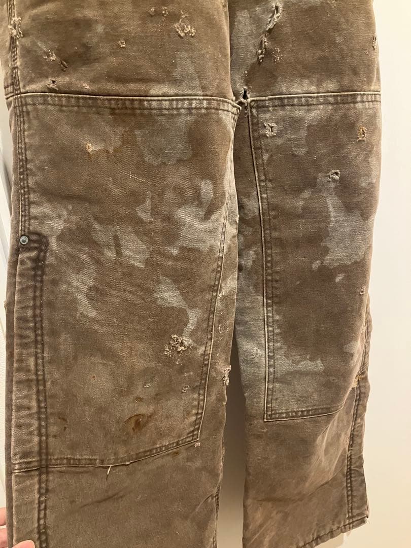 f*i様 激渋　美ボロ　Carhartt ダブルニー　オーバーオール usa製