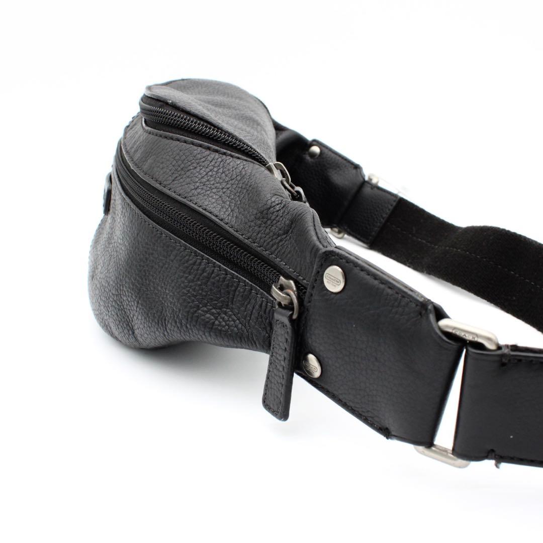 【美品】COACH ボディバッグ スリングバッグ ミニバック レザー ブラック